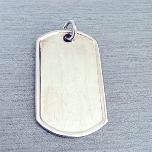 STERLING SILVER 925 - army dog tag pendant